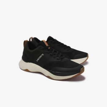 Lacoste Court-Drive Plus Colourblock Textile Sneakers Pánské - Tenisky Černé / Bílé | CZ-f0YNJs